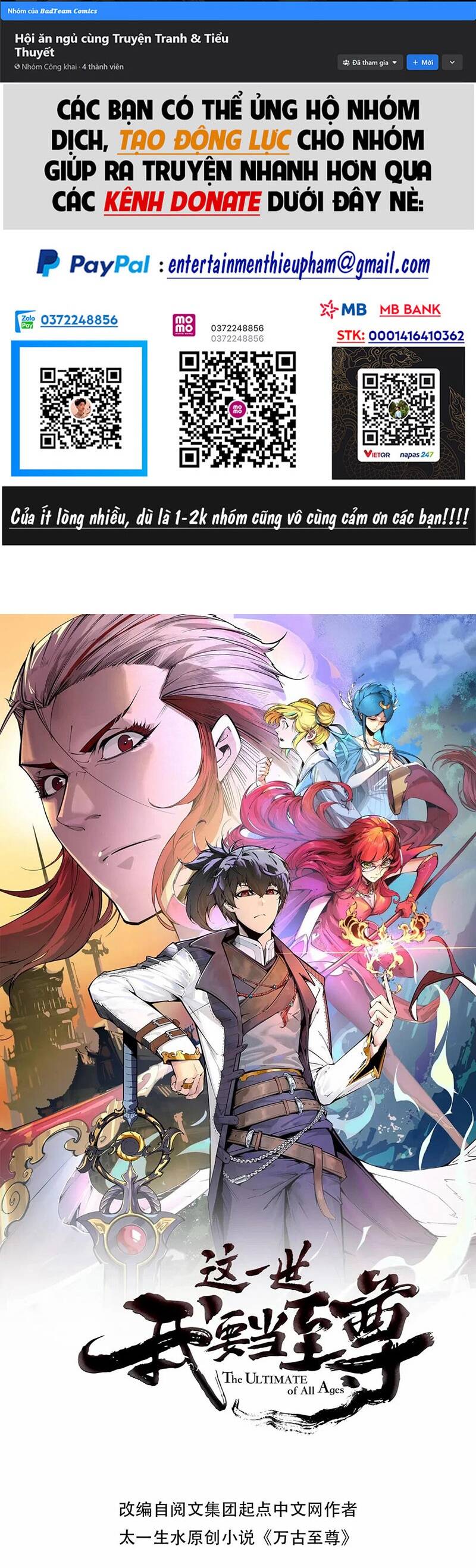 Vạn Cổ Chí Tôn Chap 183 - Next Chap 184