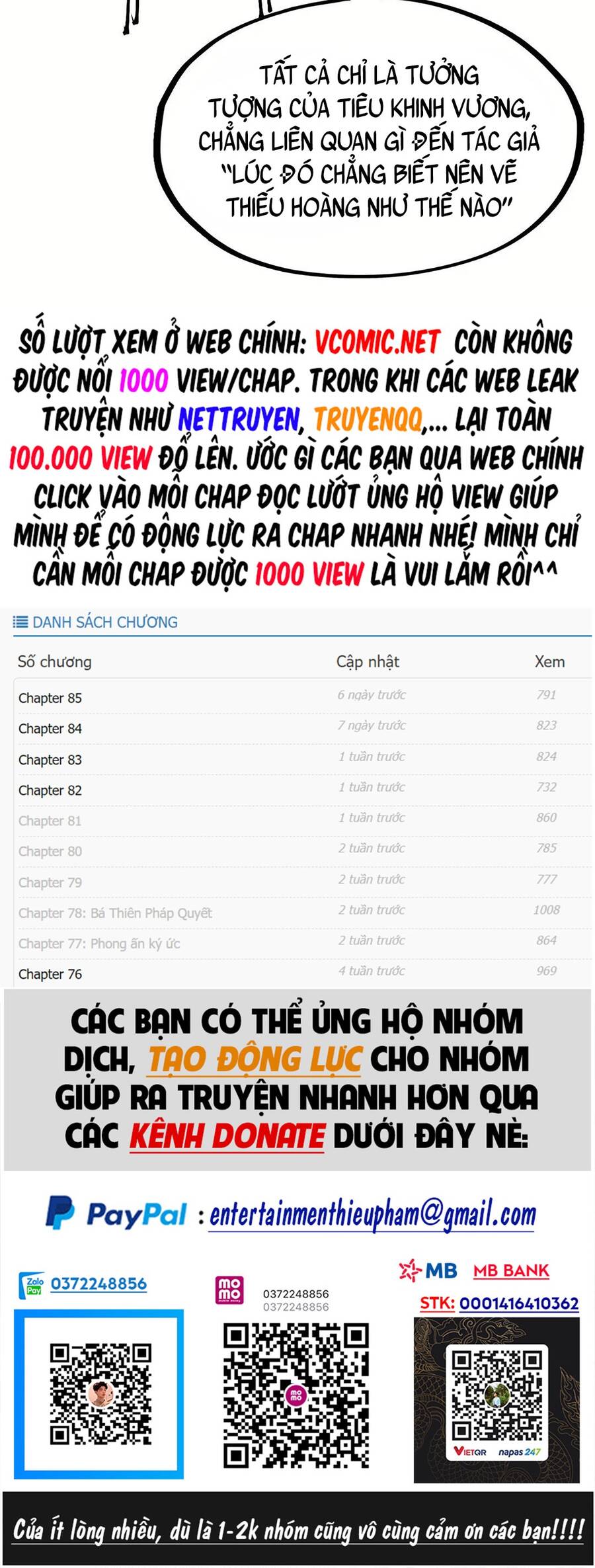 Vạn Cổ Chí Tôn Chap 185 - Next Chap 186