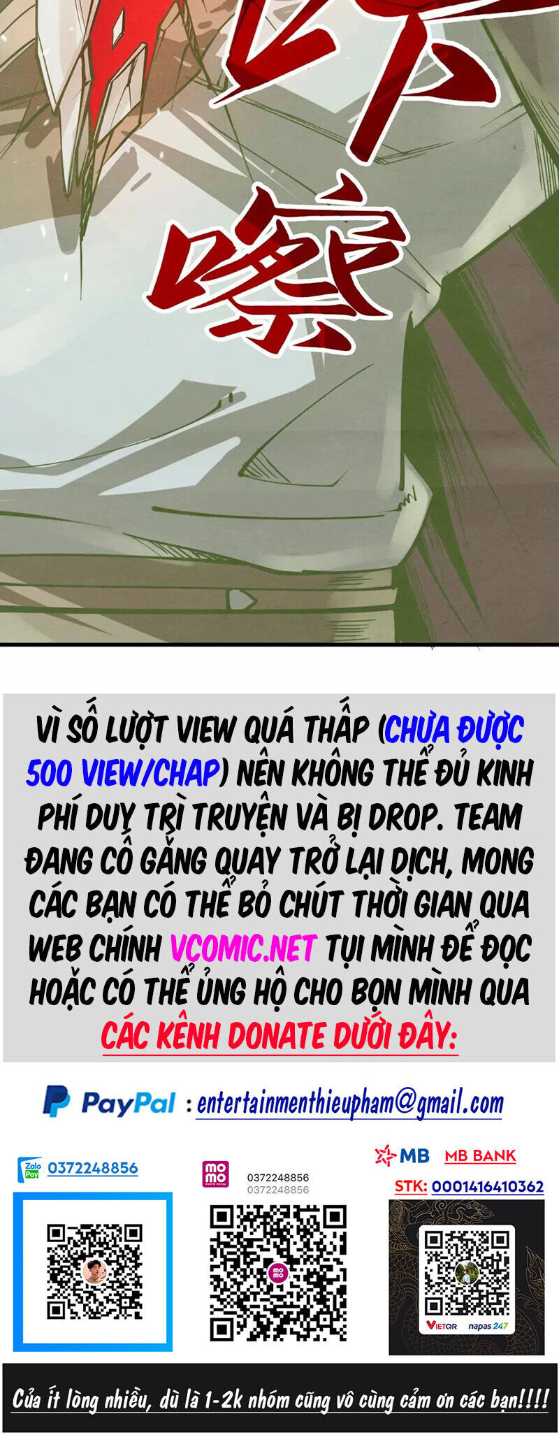 Vạn Cổ Chí Tôn Chap 189 - Next Chap 190