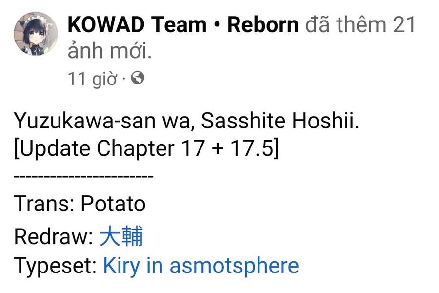 Yuzukawa-San Wa, Sasshite Hoshii Chap 17 - Next Chap 18